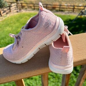 Girls Skechers Flex Appeal Bold Move Size 13 light pink